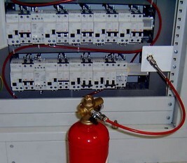 Spegnimento incendio quadro elettrico - sistema a gas